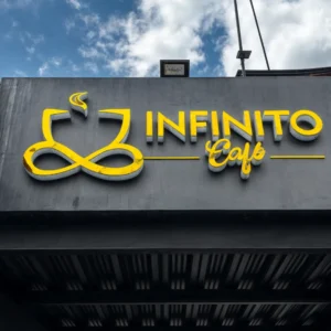 Letrero 3D en acrílico corpóreo